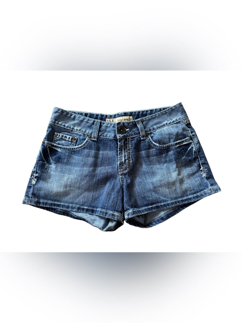 Y2K BKE Culture Denim Womens 28 Low Rise Jean Shorts Distressed